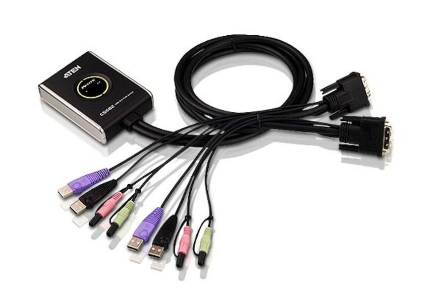Zdjęcie produktu: ATEN Przełącznik KVM CS682-AT 2-portowy USB