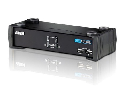 Miniatura produktu: ATEN Przełącznik KVM CS1762A-AT-G 2-portowy USB DVI/Audio