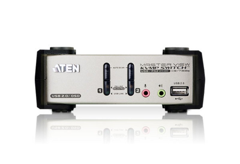 ATEN Przełącznik KVM CS1732B-A7-G 2-portowy PS/2-USB VGA/Audio z OSD