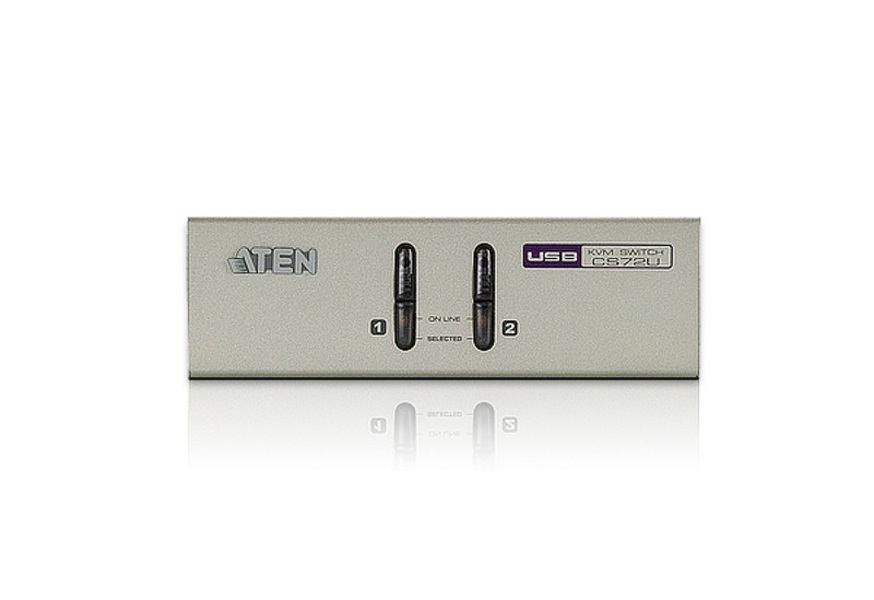 Zdjęcie produktu: ATEN Przełącznik KVM CS72U-A7 2-portowy USB VGA/Audio Zdjęcie produktu: ATEN Przełącznik KVM CS72U-A7 2-portowy USB VGA/Audio