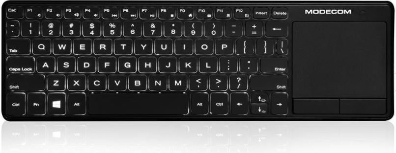Klawiatura Modecom VOYAGER BEZPRZEWODOWA PODŚWIETLANA Z PADEM K-MC-TPK2-100-BL Klawiatura Modecom VOYAGER BEZPRZEWODOWA PODŚWIETLANA Z PADEM K-MC-TPK2-100-BL