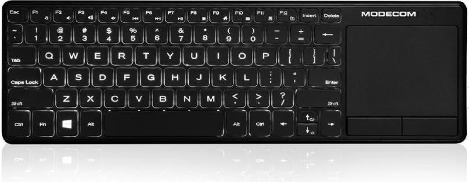 Zdjęcie produktu: Klawiatura Modecom VOYAGER BEZPRZEWODOWA PODŚWIETLANA Z PADEM K-MC-TPK2-100-BL Zdjęcie produktu: Klawiatura Modecom VOYAGER BEZPRZEWODOWA PODŚWIETLANA Z PADEM K-MC-TPK2-100-BL