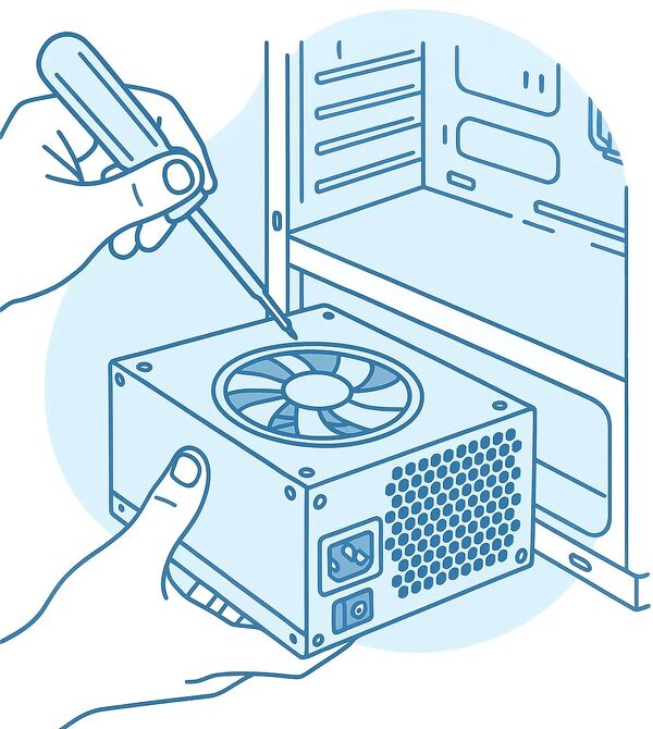 Zdjęcie produktu: Montaż zasilacza komputerowego