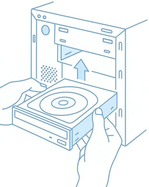 Miniatura produktu: Montaż napędu optycznego