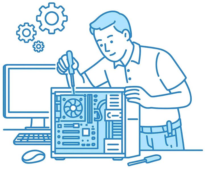 Zdjęcie produktu: Naprawy i montaż, naprawa zestawu komputerowego pc superexpress