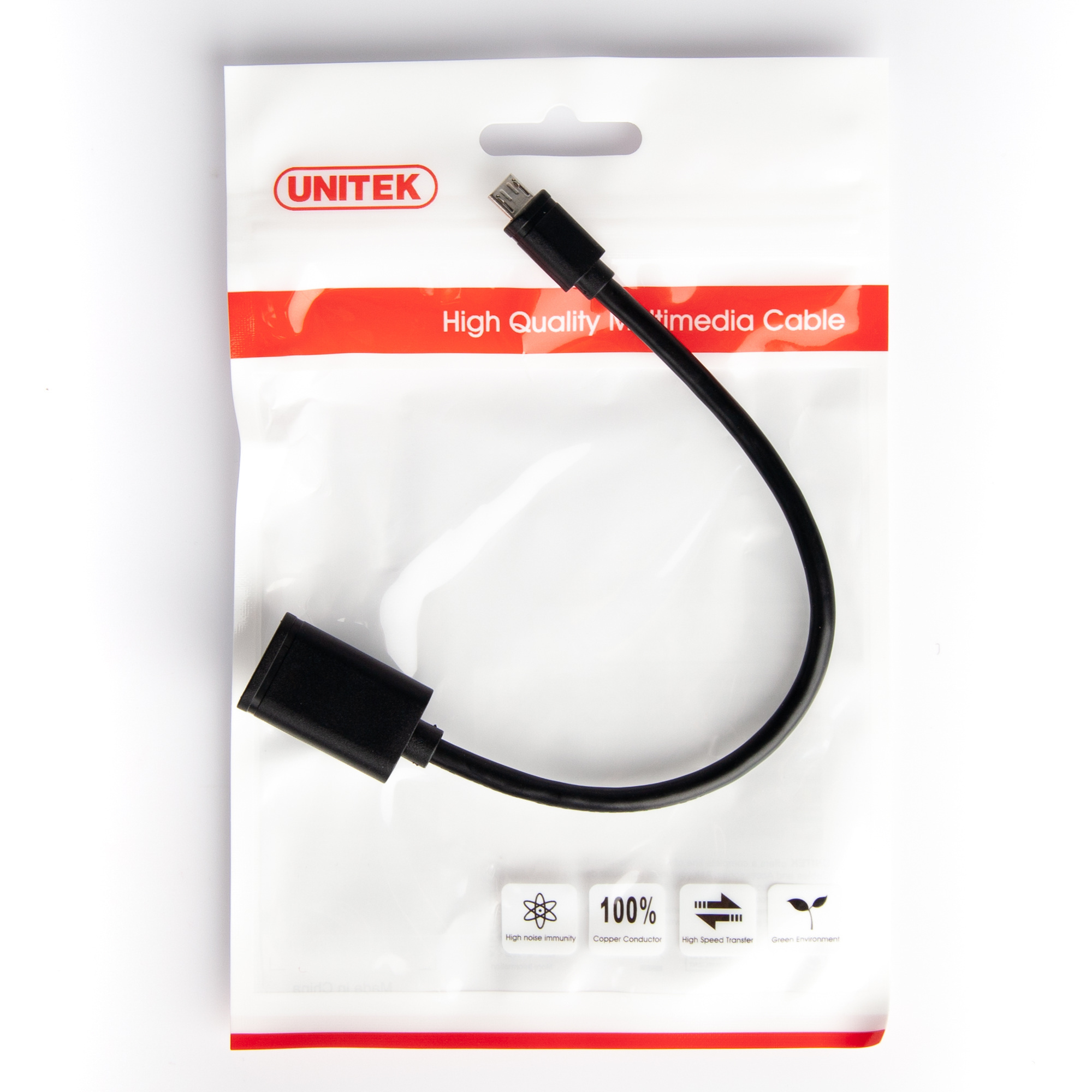 Unitek Przewód OTG USB 2.0 AF do microUSB BM (Y-C438GBK)