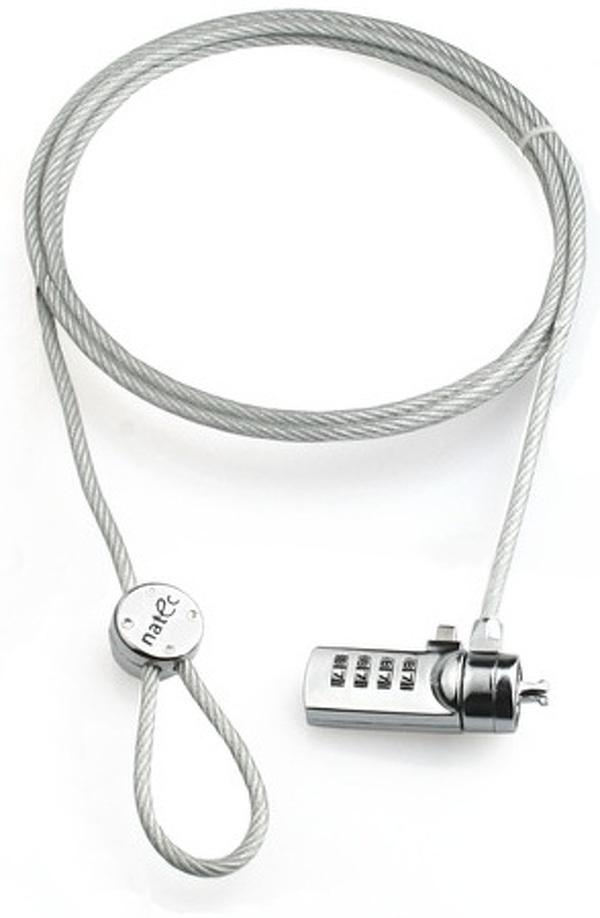 Zdjęcie produktu: Linka zabezpieczająca notebooka z zapięciem na kod Natec Lobster Code NZL-0226