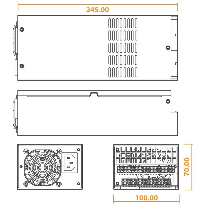 Zasilacz Seasonic SS-400L2U F0 80Plus Gold Rack 2U Bulk 400W