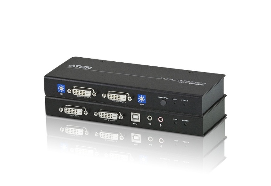Zdjęcie produktu: ATEN Extender KVM CE604-AT-G USB DVI Dual