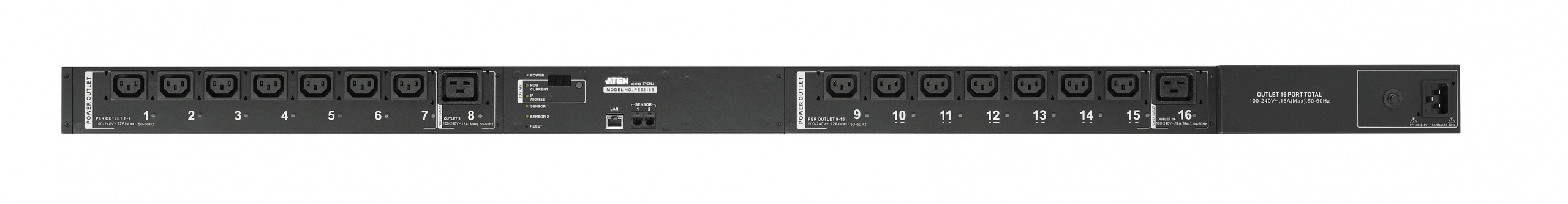 ATEN Listwa PDU PE6216G-AX-G 16A 16-gniazd ATEN Listwa PDU PE6216G-AX-G 16A 16-gniazd