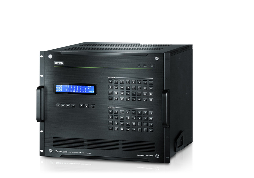 Zdjęcie produktu: ATEN Przełącznik matrycowy VM3200-AT-G 32x32 modularny Zdjęcie produktu: ATEN Przełącznik matrycowy VM3200-AT-G 32x32 modularny
