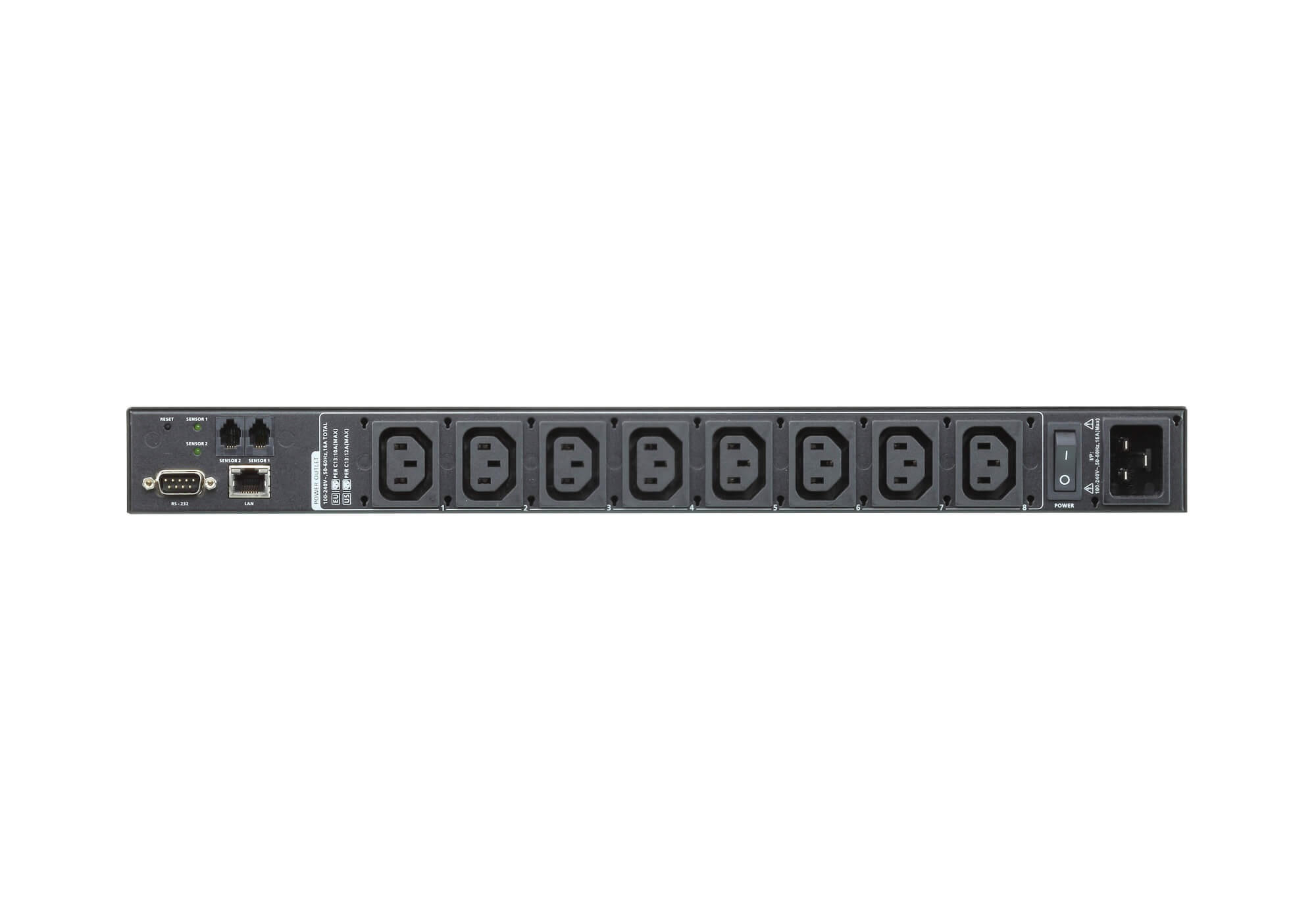 ATEN Listwa PDU PE6208AV-AT-G 8-gniazd 1U