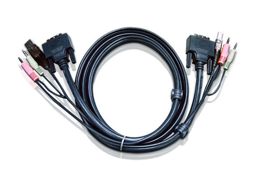 Zdjęcie produktu: ATEN kabel 2L-7D03UI 3M USB DVI-I Single KVM Zdjęcie produktu: ATEN kabel 2L-7D03UI 3M USB DVI-I Single KVM