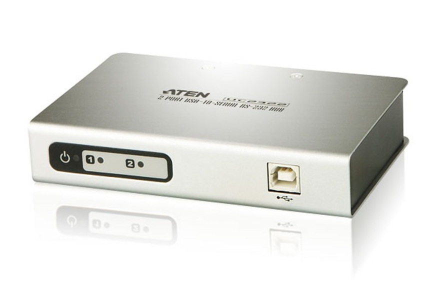 Zdjęcie produktu: ATEN Hub UC2322-AT 2-portowy USB - RS232 Zdjęcie produktu: ATEN Hub UC2322-AT 2-portowy USB - RS232