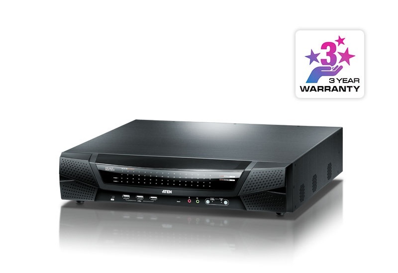 ATEN Przełącznik KVM over IP KN8164V-AX-G 1-lokalny/8-zdalnych dostępów 64-portowy Kat 5 z Virtual Media
