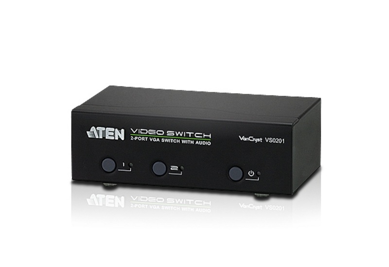 ATEN Przełącznik VGA/Audio VS0201-AT-G 2-portowy