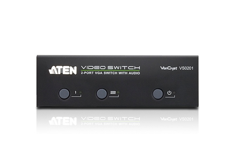 ATEN Przełącznik VGA/Audio VS0201-AT-G 2-portowy