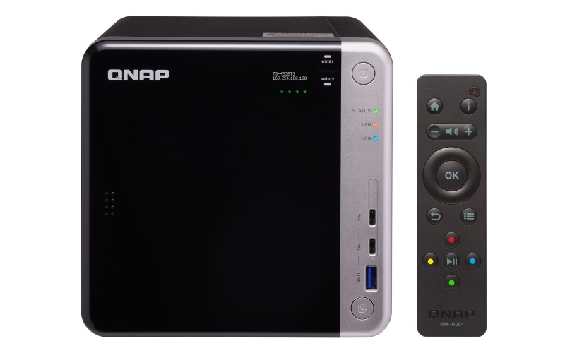 Serwer plików QNAP TS-453BT3-8G 4-Bay,SATA 6Gbps, Intel Celeron J3455 1.5 GHz quad, 8GB DDR3L, 2 x 4GB , 2xGbE LAN , USB 3.0x5