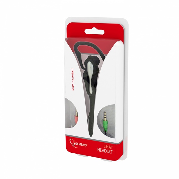 Zdjęcie produktu: Gembird słuchawka CHS-002 z mikrofonem (za ucho), czarna