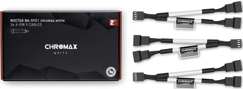 Miniatura produktu: Noctua NA SYC1 white rozgałeziacz Y dla 4-Pin PWM 3 szt.