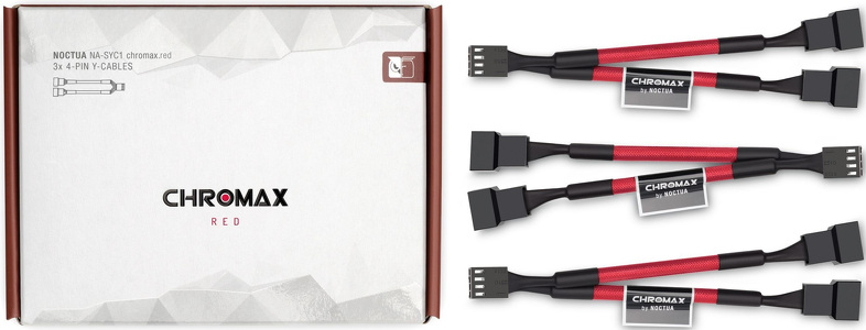 Miniatura produktu: Noctua NA SYC1 red rozgałeziacz Y dla 4-Pin PWM 3 szt.