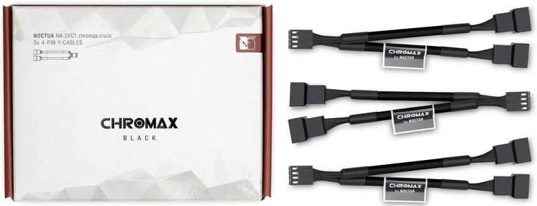 Miniatura produktu: Noctua NA SYC1 black rozgałeziacz Y dla 4-Pin PWM 3 szt.