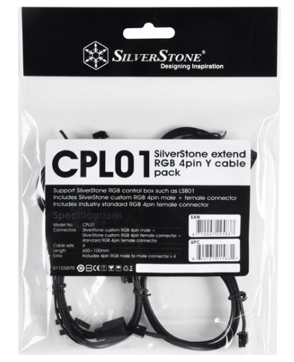 SilverStone CPL01 (SST-CPL01) przedłużacz i rozgałęziacz zasilania RGB 4pin