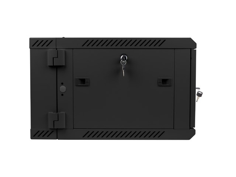 Zdjęcie produktu: Szafa instalacyjna Rack wisząca dwusekcyjna 19" 6U 600X600 czarna Flat pack Lanberg (WF02-6606-10B)