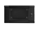 Miniatura zdjęcia: Szafa instalacyjna Rack wisząca dwusekcyjna 19" 6U 600X600 czarna Flat pack Lanberg (WF02-6606-10B)