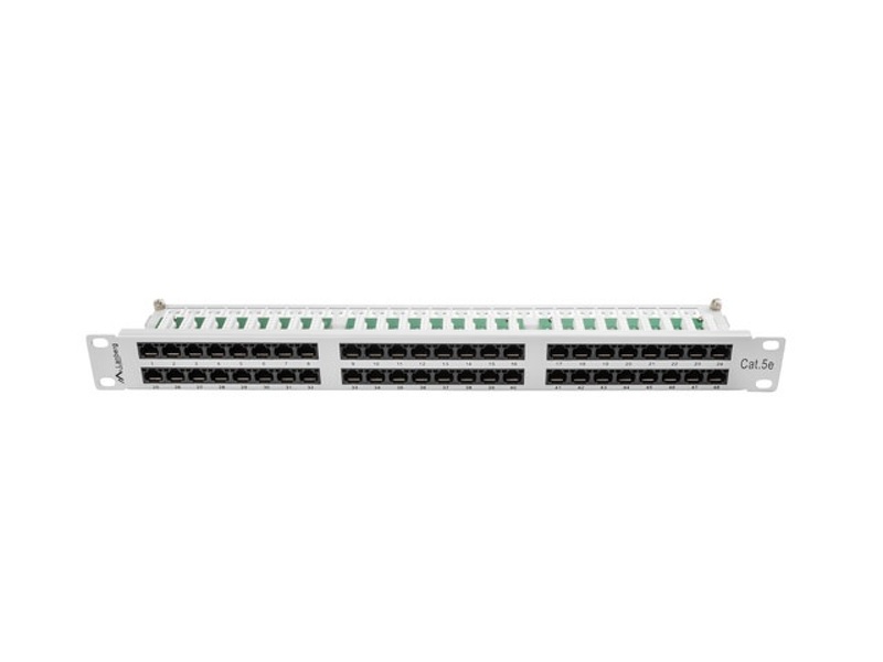Zdjęcie produktu: Patch Panel 48 Port 1U Kat.5E szary Lanberg (PPU5-1048-S)