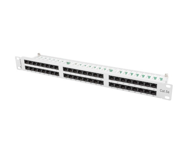 Zdjęcie produktu: Patch Panel 48 Port 1U Kat.5E szary Lanberg (PPU5-1048-S)
