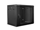Miniatura zdjęcia: Szafa instalacyjna Rack wisząca 19" 9U 600X450 czarna Flat pack Lanberg (WF01-6409-10B)