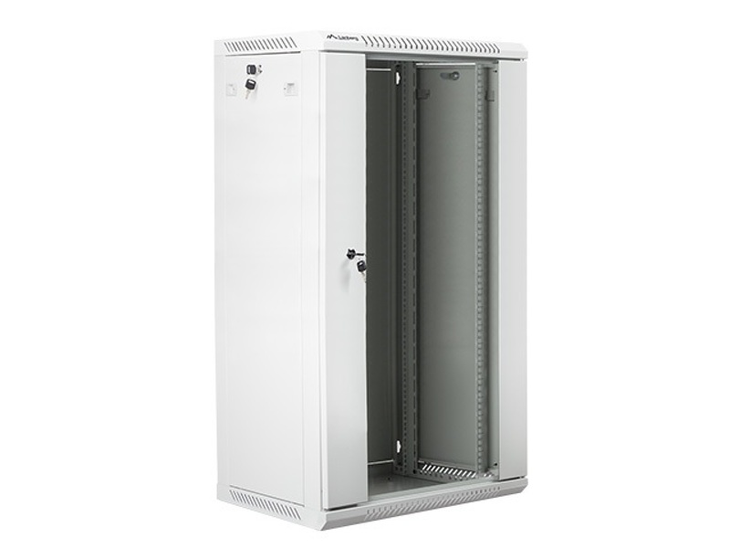 Zdjęcie produktu: Szafa instalacyjna Rack wisząca 19" 22U 600X450 szara Flat pack Lanberg (WF01-6422-10S)