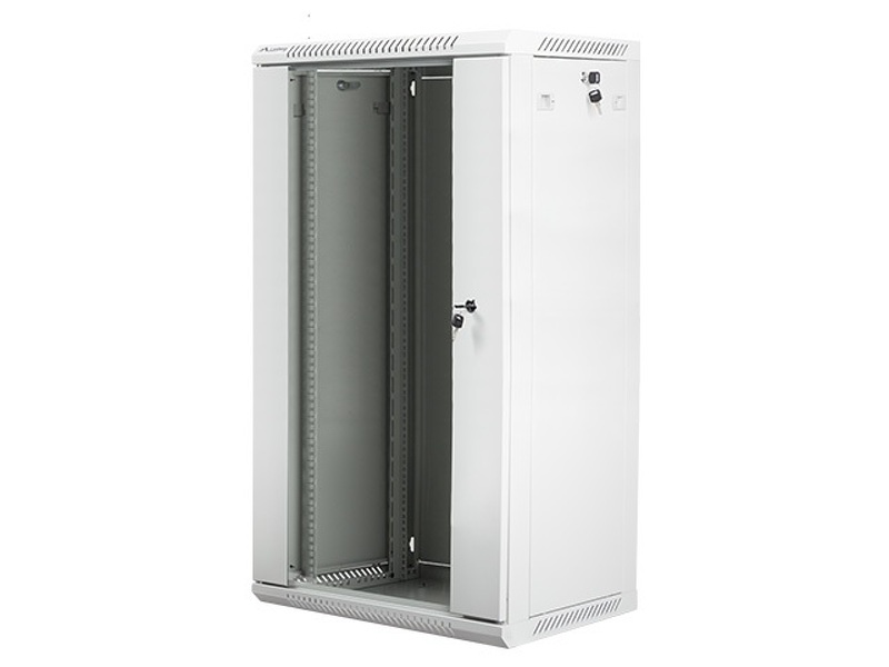 Zdjęcie produktu: Szafa instalacyjna Rack wisząca 19" 22U 600X450 szara Flat pack Lanberg (WF01-6422-10S)