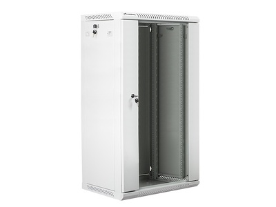 Miniatura produktu: Szafa instalacyjna Rack wisząca 19" 22U 600X450 szara Flat pack Lanberg (WF01-6422-10S)