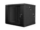 Miniatura zdjęcia: Szafa instalacyjna Rack wisząca dwusekcyjna 19" 9U 600X600 czarna Flat pack Lanberg (WF02-6609-10B)