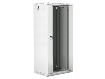 Miniatura produktu: Szafa instalacyjna Rack wisząca 19" 27U 600X450 szara Flat pack Lanberg (WF01-6427-10S)