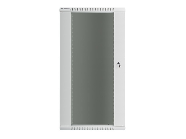 Szafa instalacyjna Rack wisząca 19" 27U 600X450 szara Flat pack Lanberg (WF01-6427-10S)