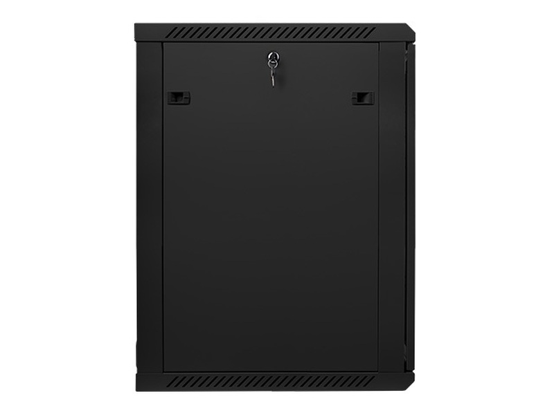 Zdjęcie produktu: Szafa instalacyjna Rack wisząca 19" 18U 600X600 czarna Flat pack Lanberg  (WF01-6618-10B)