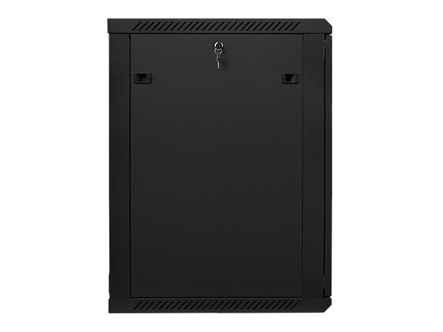 Szafa instalacyjna Rack wisząca 19" 18U 600X600 czarna Flat pack Lanberg  (WF01-6618-10B)