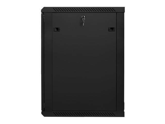 Szafa instalacyjna Rack wisząca 19" 18U 600X600 czarna Flat pack Lanberg  (WF01-6618-10B)