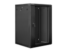 Szafa instalacyjna Rack wisząca 19" 18U 600X600 czarna Flat pack Lanberg  (WF01-6618-10B)