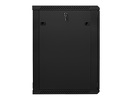 Miniatura zdjęcia: Szafa instalacyjna Rack wisząca 19" 18U 600X600 czarna Flat pack Lanberg  (WF01-6618-10B)