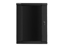 Miniatura zdjęcia: Szafa instalacyjna Rack wisząca 19" 18U 600X600 czarna Flat pack Lanberg  (WF01-6618-10B)