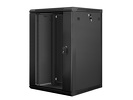 Miniatura zdjęcia: Szafa instalacyjna Rack wisząca 19" 18U 600X600 czarna Flat pack Lanberg  (WF01-6618-10B)