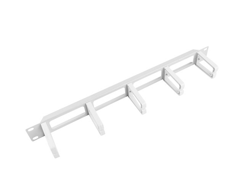 Zdjęcie produktu: Organizer kabli 19" 1U Z 5 plastikowymi uchwytami - Typ B szary Lanberg (AK-1202-S)