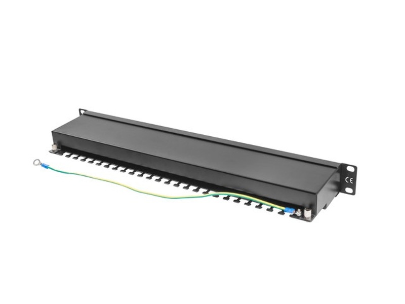 Zdjęcie produktu: Patch Panel 24 Port 1U Kat.5E ekranowany szary Lanberg (PPS5-1024-S)