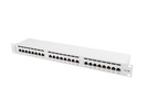 Miniatura zdjęcia: Patch Panel 24 Port 1U Kat.5E ekranowany szary Lanberg (PPS5-1024-S)