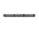 Miniatura zdjęcia: Patch Panel 24 Port 1U Kat.5E ekranowany czarny Lanberg (PPS5-1024-B)