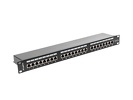 Miniatura zdjęcia: Patch Panel 24 Port 1U Kat.5E ekranowany czarny Lanberg (PPS5-1024-B)